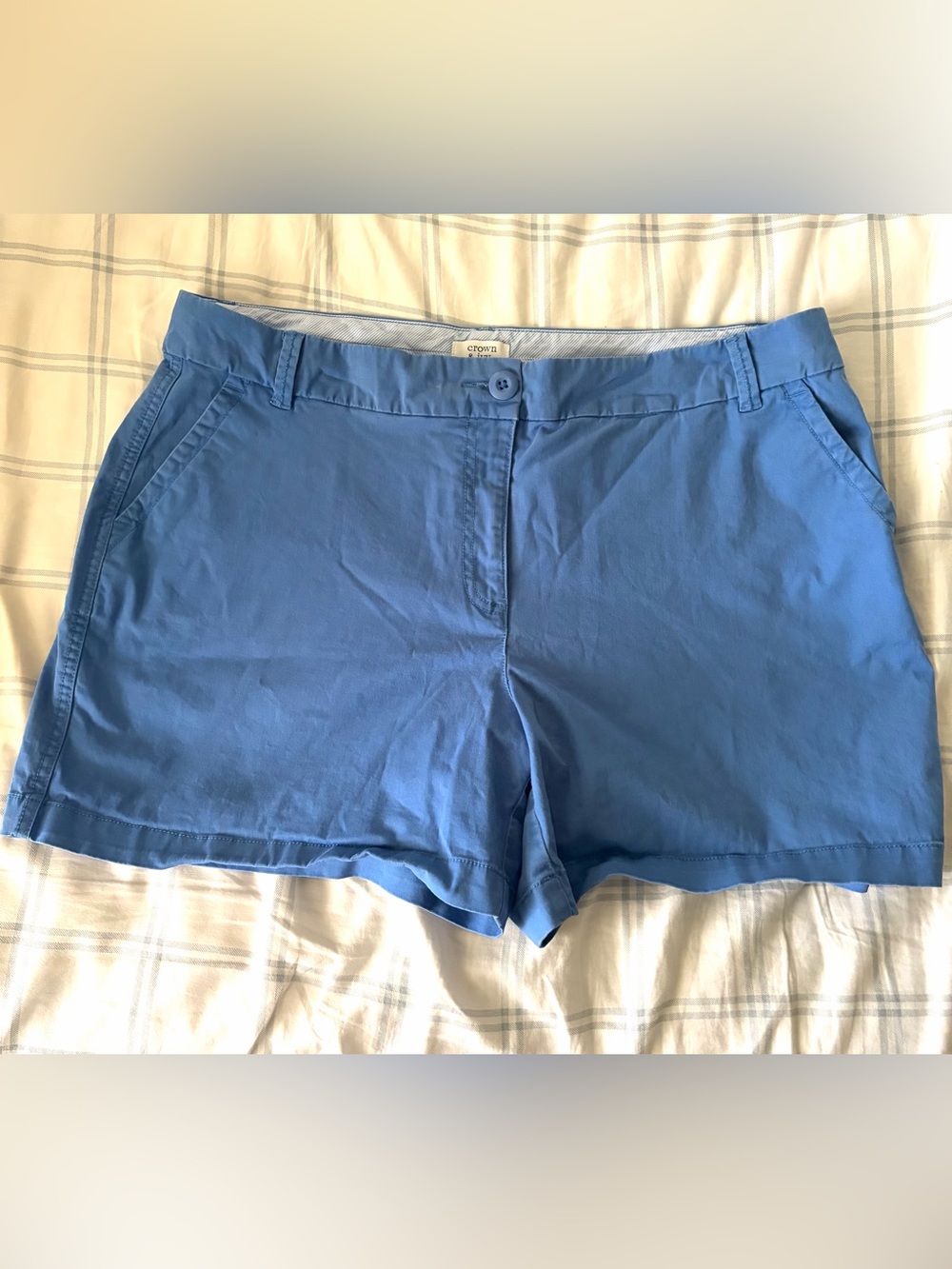 Crown & Ivy Caroline Baby Blue Chino Shorts Women’s 14 – Cotton Stretch